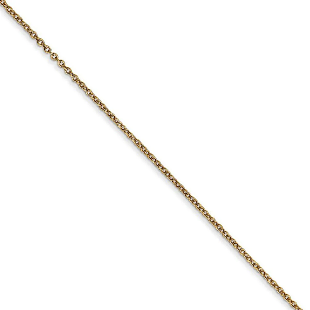 14k Yellow Gold Medium Script Initial T Necklace