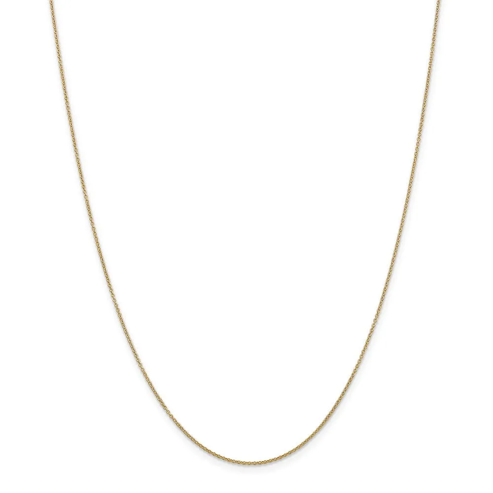 14k Yellow Gold Medium Script Initial T Necklace