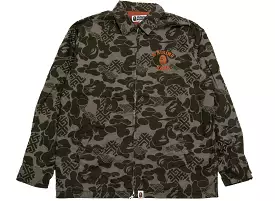 A Bathing Ape Asia Camo Zip Jacket in Olive xld