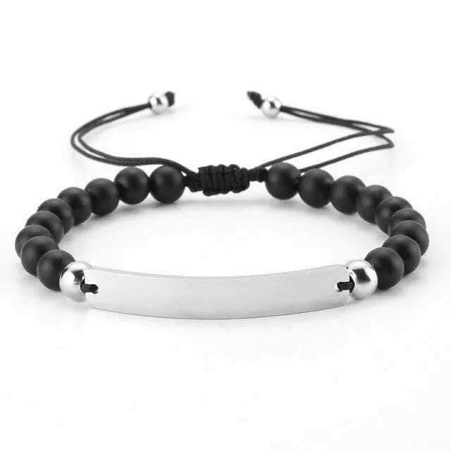 Adjustable Distance Bracelets with Custom Engraving