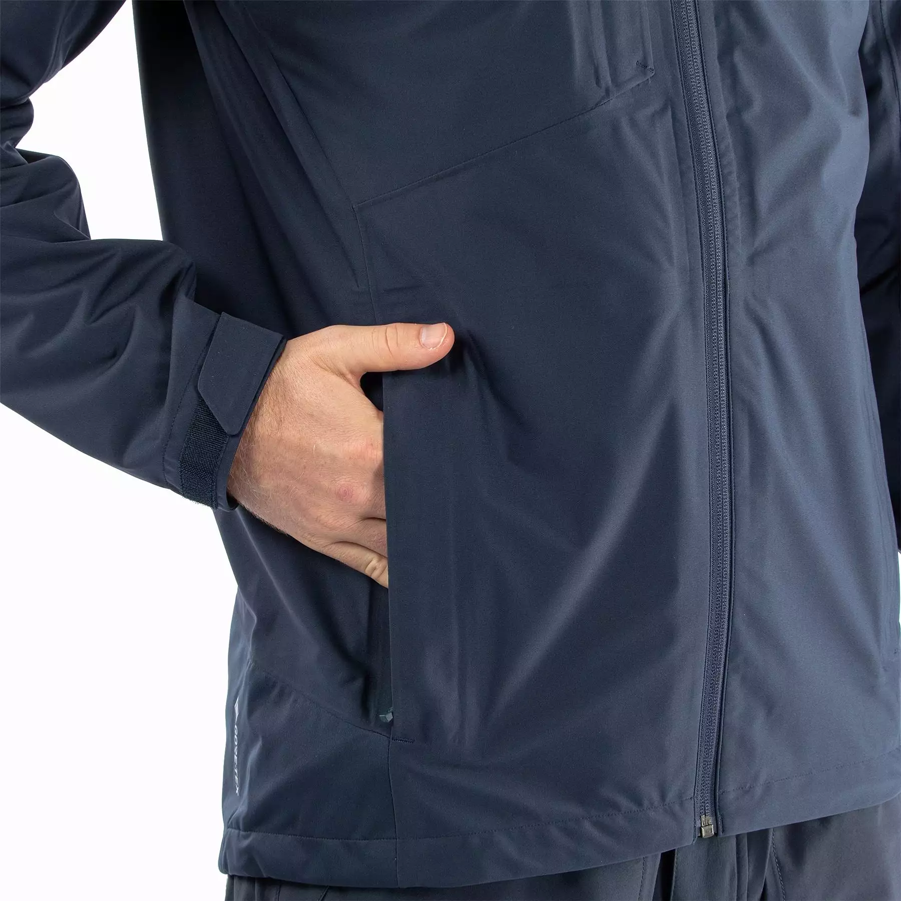 Amos Gore-Tex Full Zip Hooded Waterproof Jacket Navy - SS24