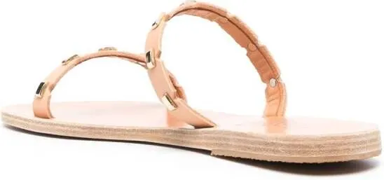 Ancient Greek Sandals Kara flat leather slides Neutrals