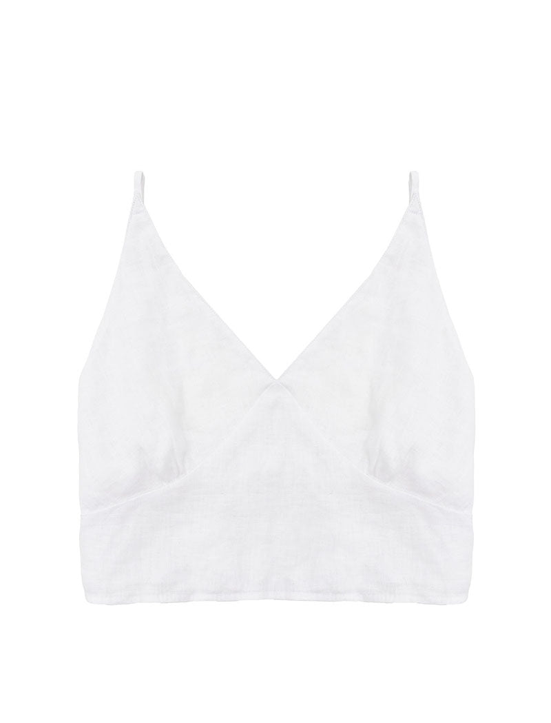 Arthur Cropped Bust Top Bright White