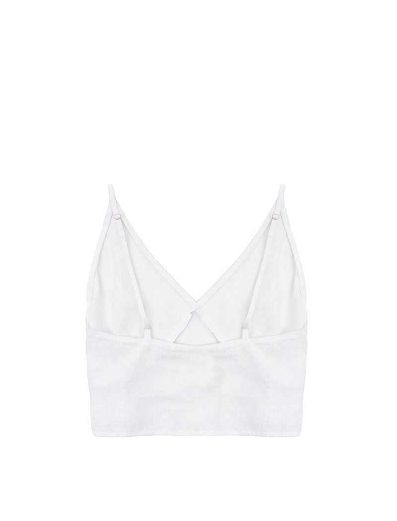 Arthur Cropped Bust Top Bright White