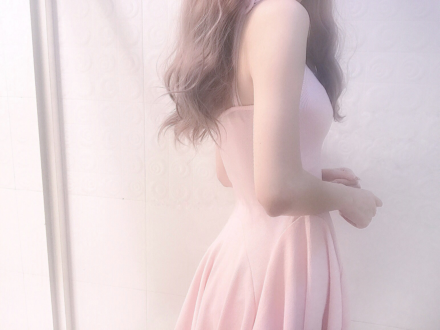 ballet style pink slip dress