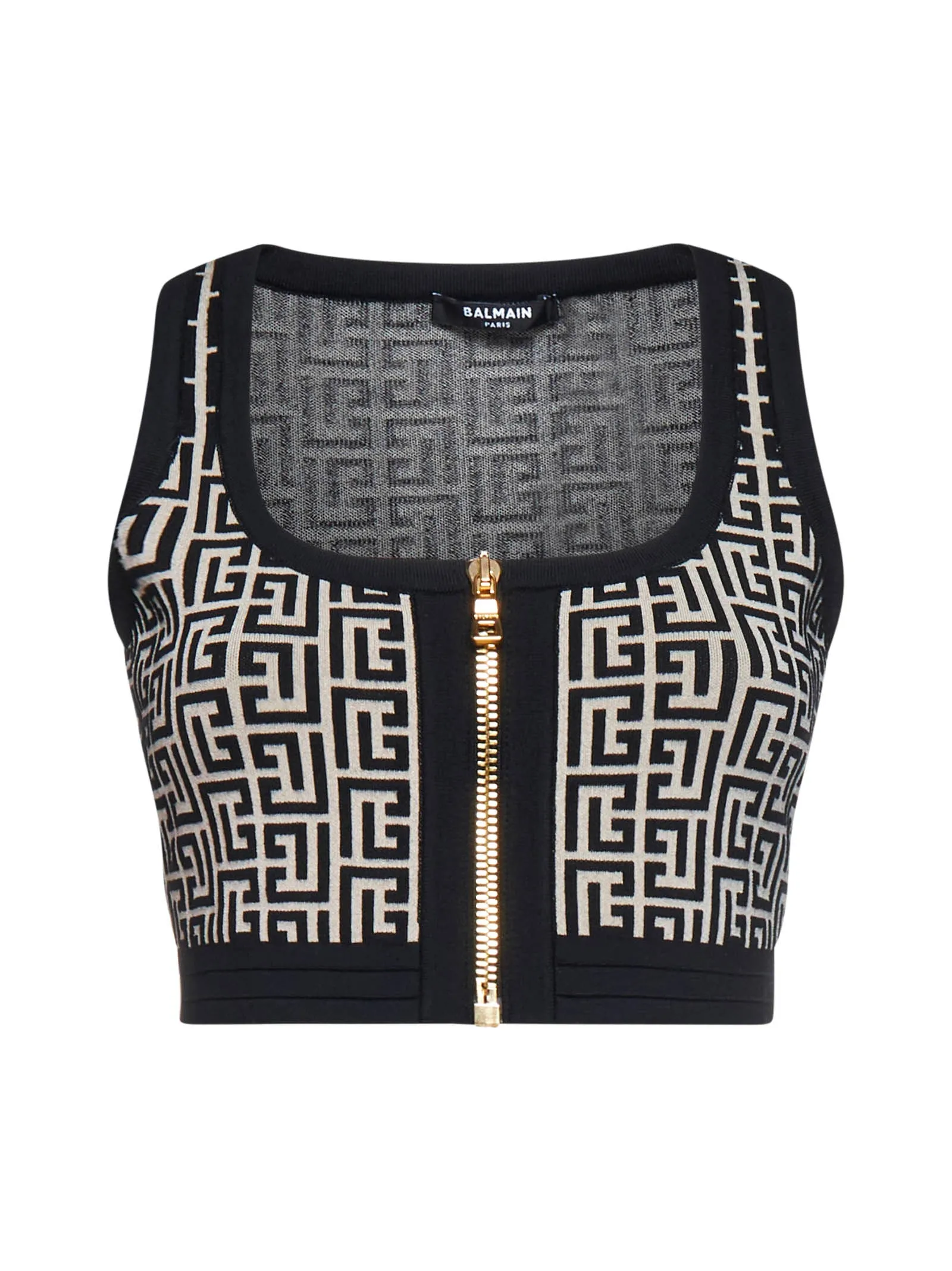 Balmain Monogram Patterned Knitted Top