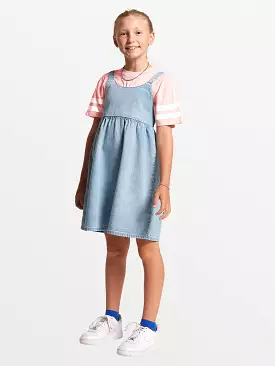 Big Girls Sunday Strut Dress - Pale Blue