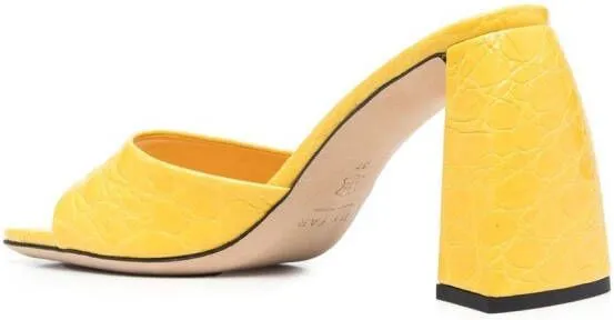 BY FAR Romy 95mm mule sandals Yellow