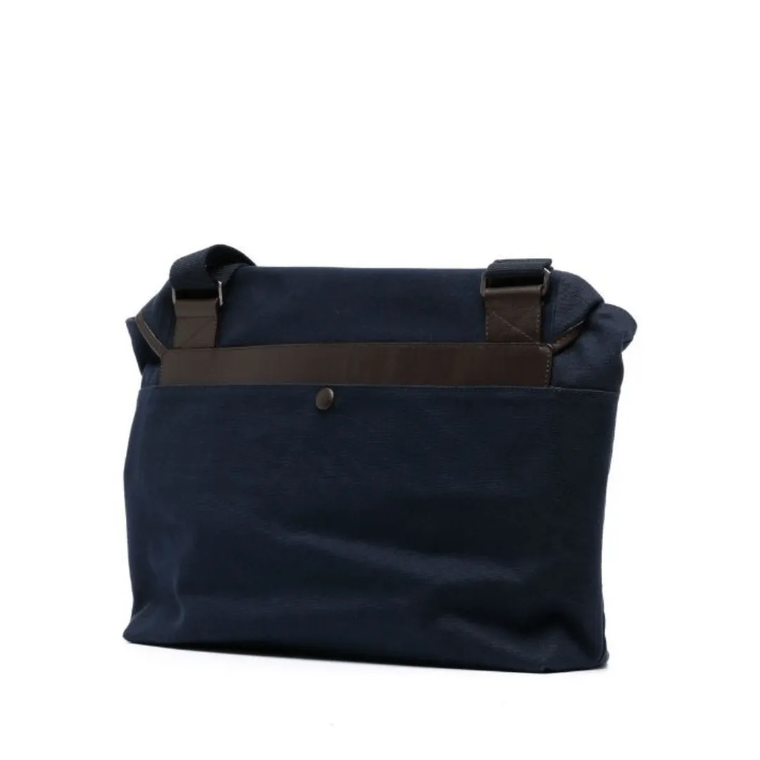 Canvas Lion Messenger Bag - Navy