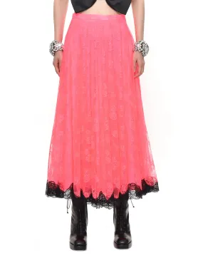 Christopher Kane Neon Lace Maxi Skirt