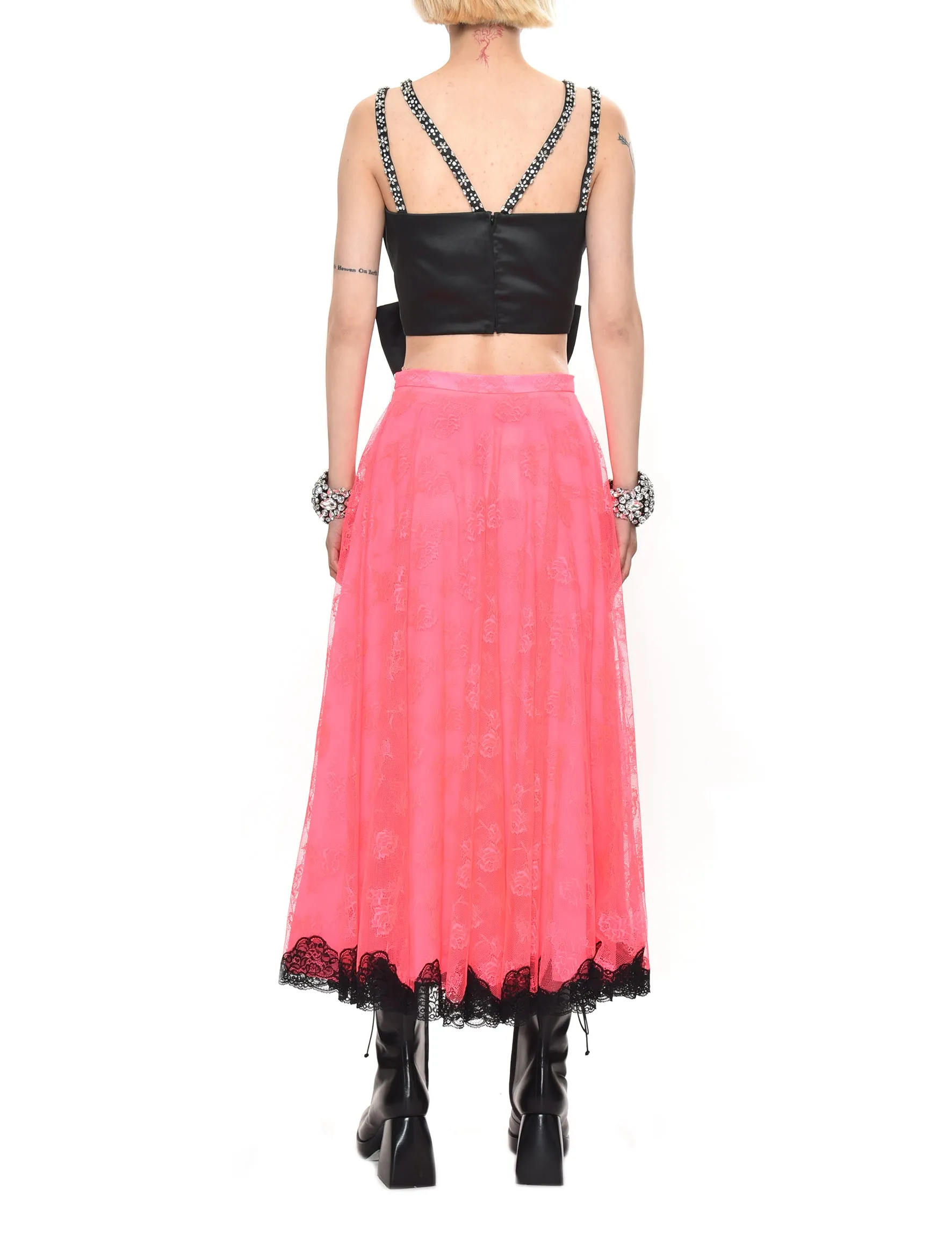 Christopher Kane Neon Lace Maxi Skirt