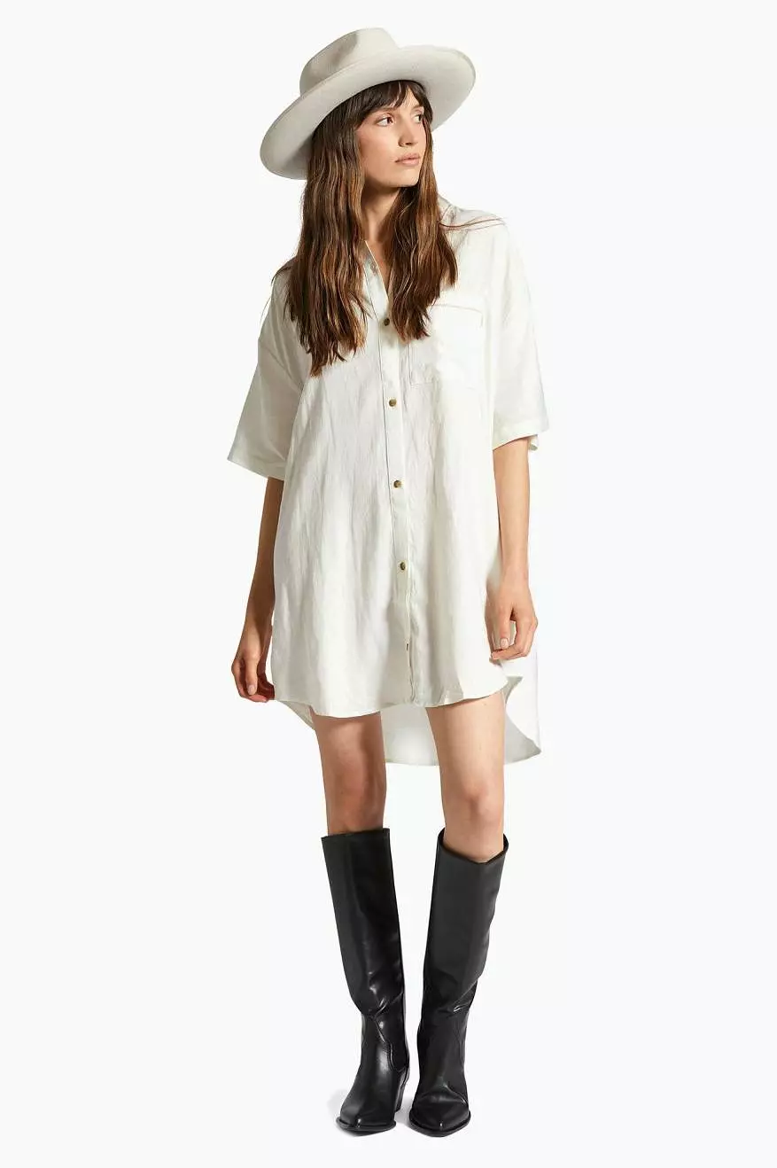 Condesa Linen Shirtdress - Off White