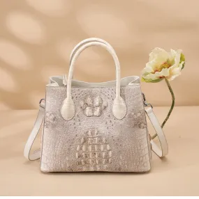 Crocodile Leather Large Capacity Designer Messenger Handbag for Women