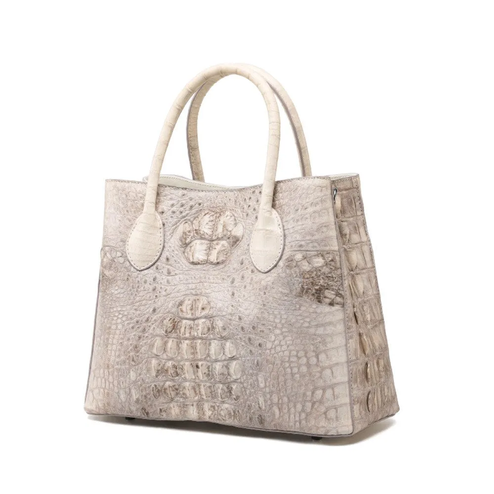 Crocodile Leather Large Capacity Designer Messenger Handbag for Women