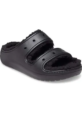 Crocs Black Classic Cozzzy Sandals | Grattan