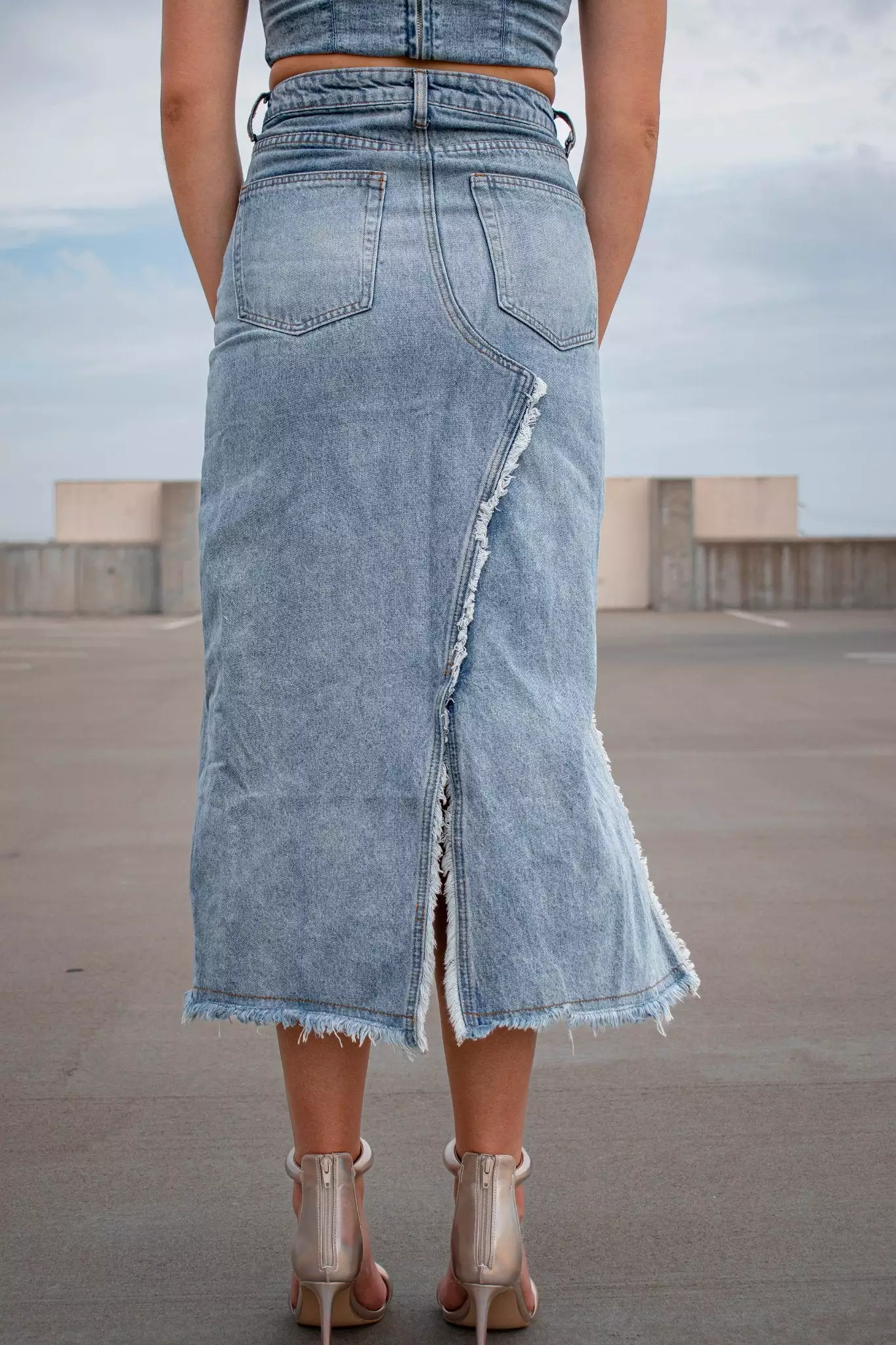 Denim Maxi Skirt