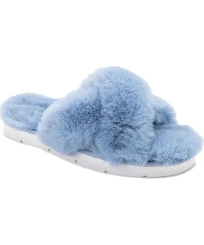 Dolce Vita Pillar Womens Faux Fur Slip On Slide Sandals