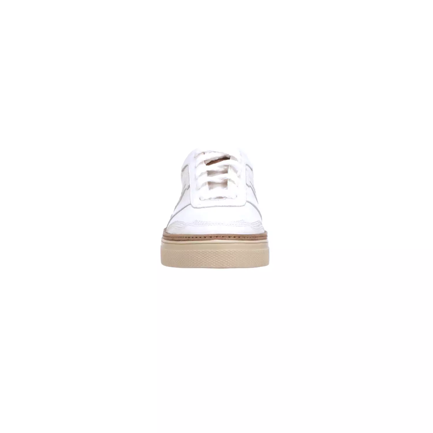 Double L Lace Up Sneakers :: White