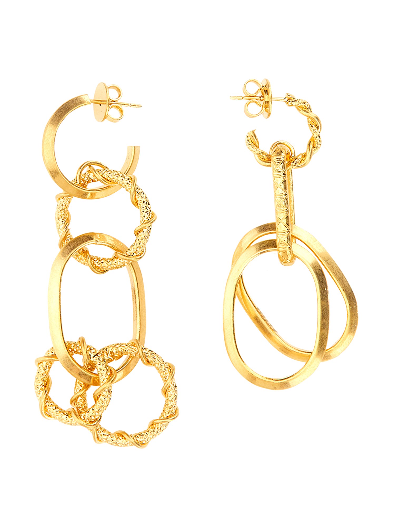 DSQUARED    EARRING WITH CHAIN RINGS