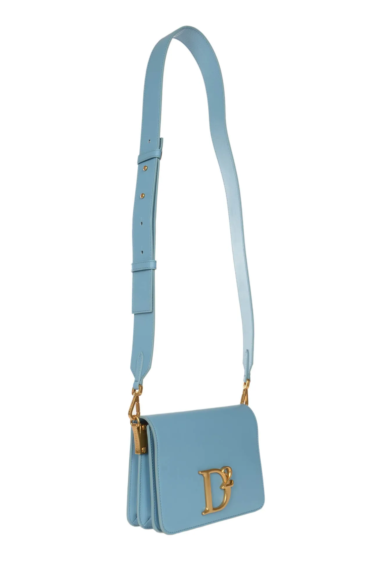 Dsquared2 Logo Plaque Foldover Crossbody Bag