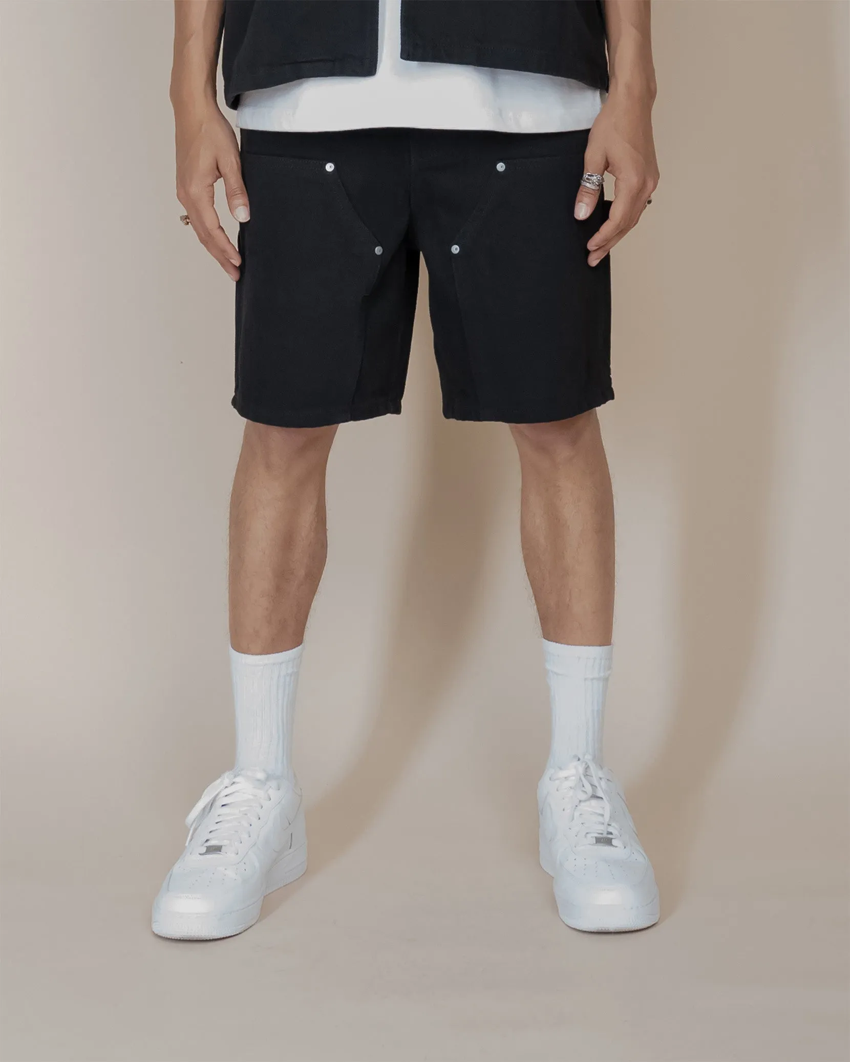 EPTM DOUBLE KNEE TWILL SHORTS - BLACK