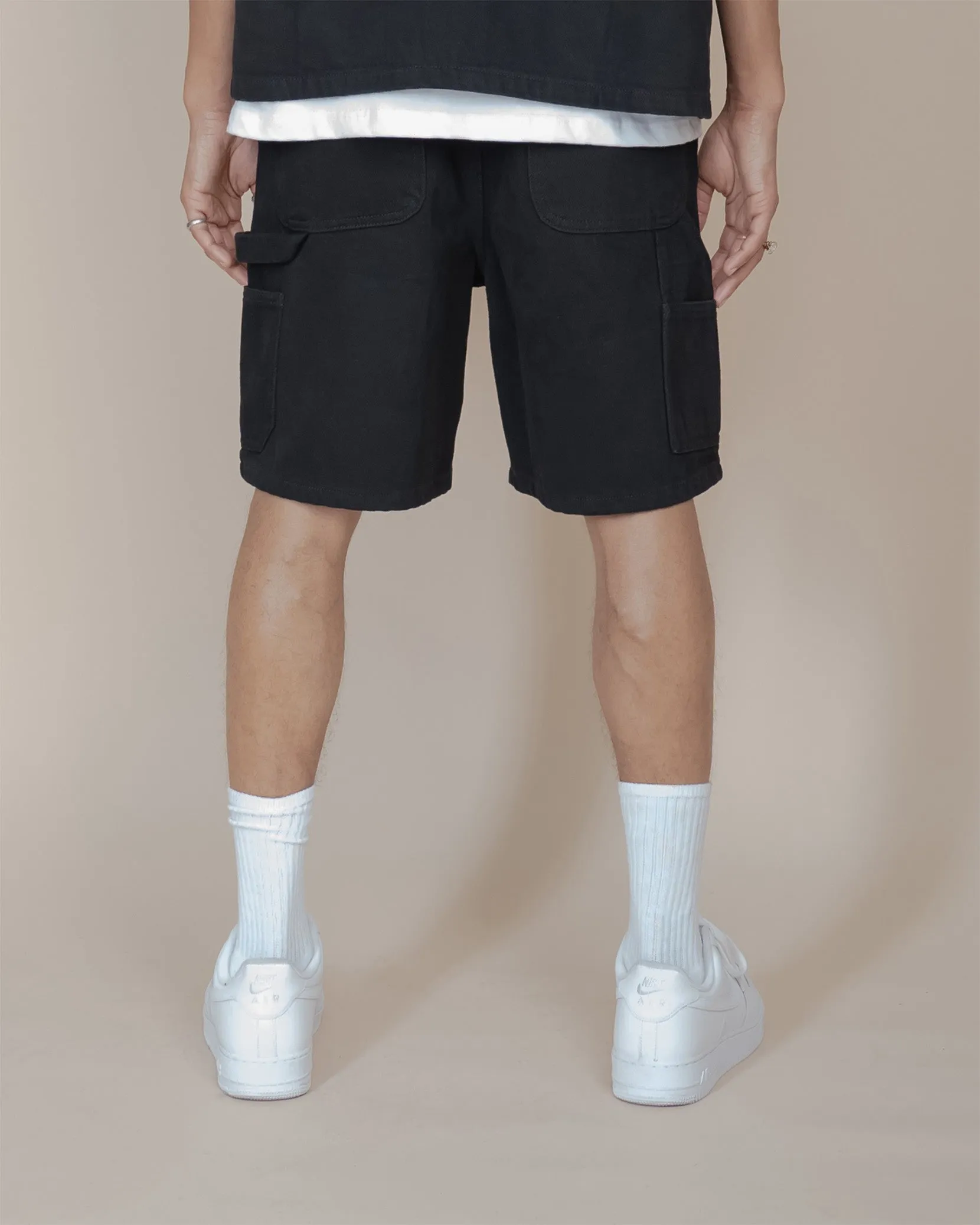 EPTM DOUBLE KNEE TWILL SHORTS - BLACK