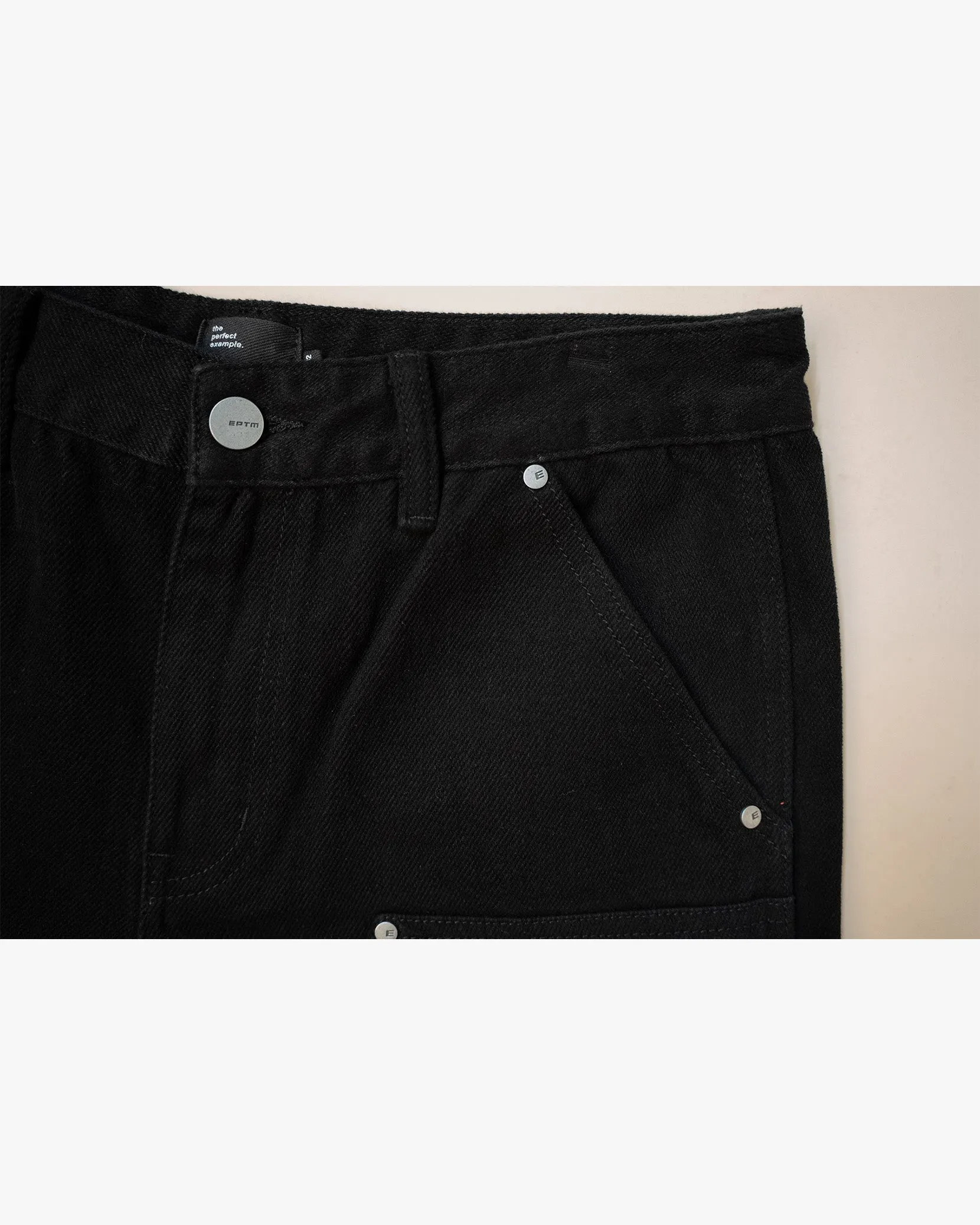 EPTM DOUBLE KNEE TWILL SHORTS - BLACK