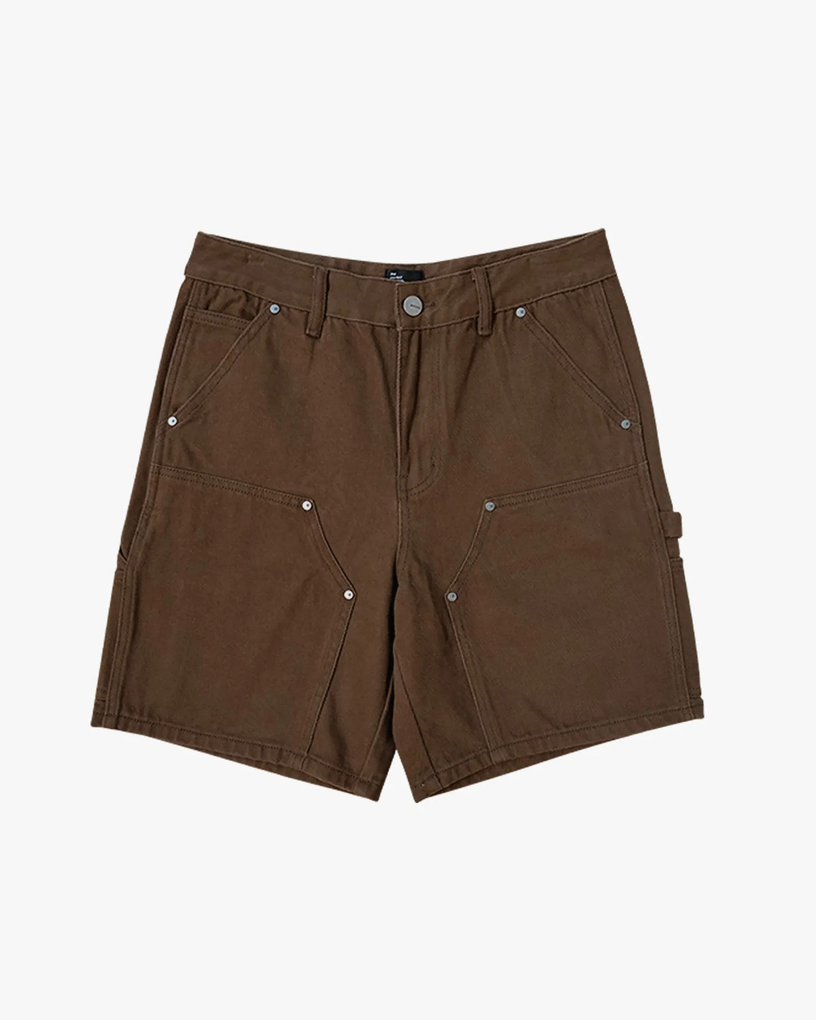 EPTM DOUBLE KNEE TWILL SHORTS - BROWN