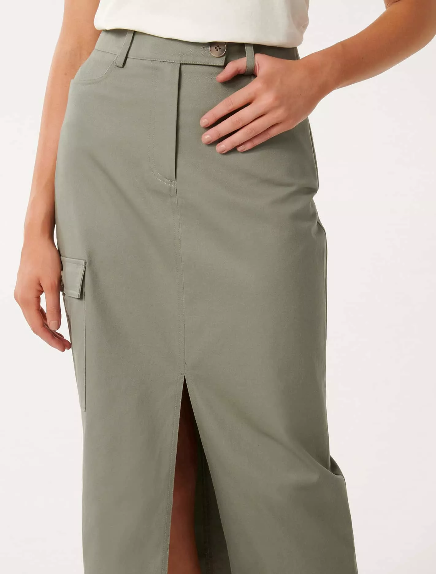 Evelyn Split Midi Skirt