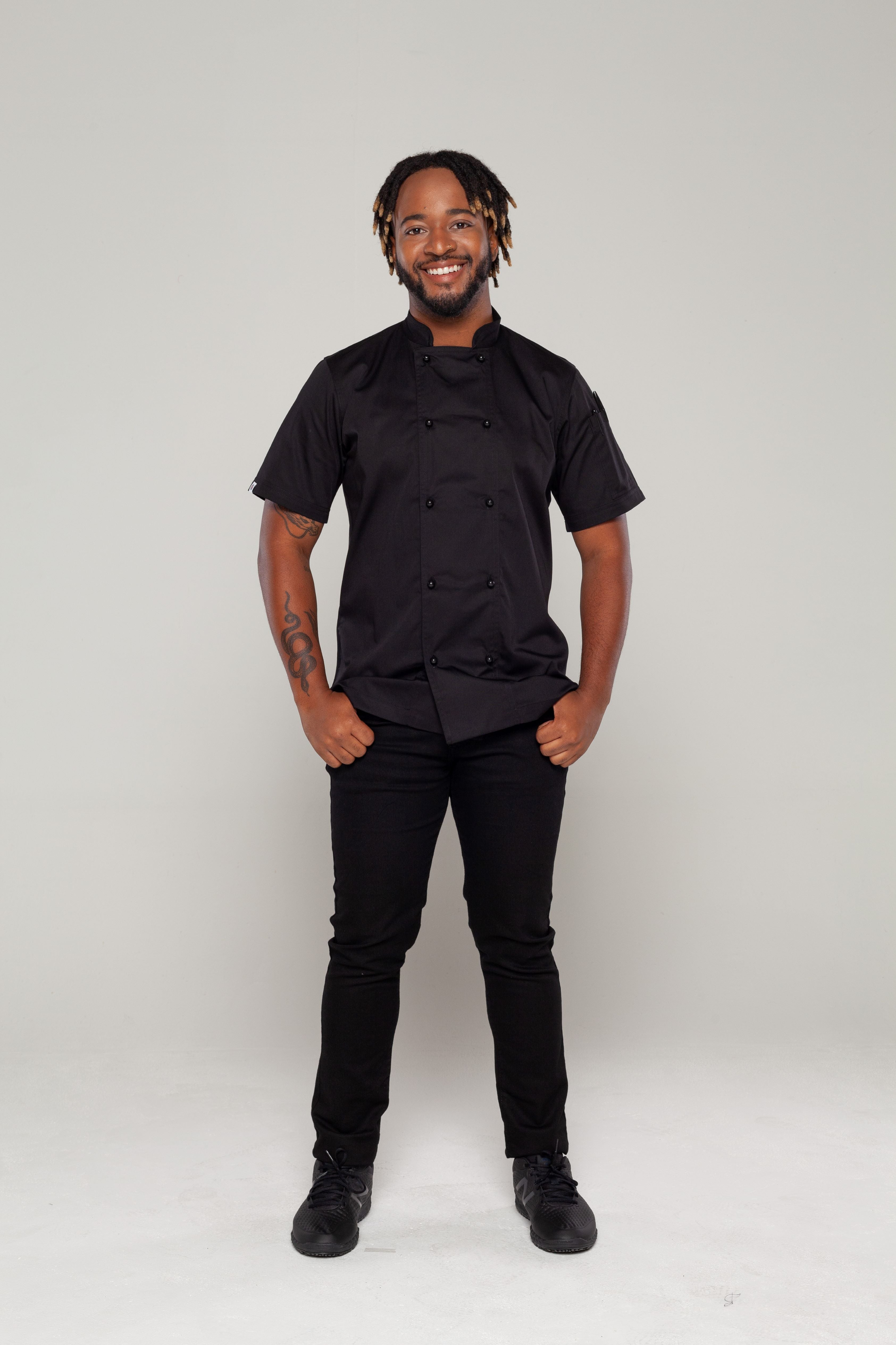 Generic Black Chef Jacket Short sleeves