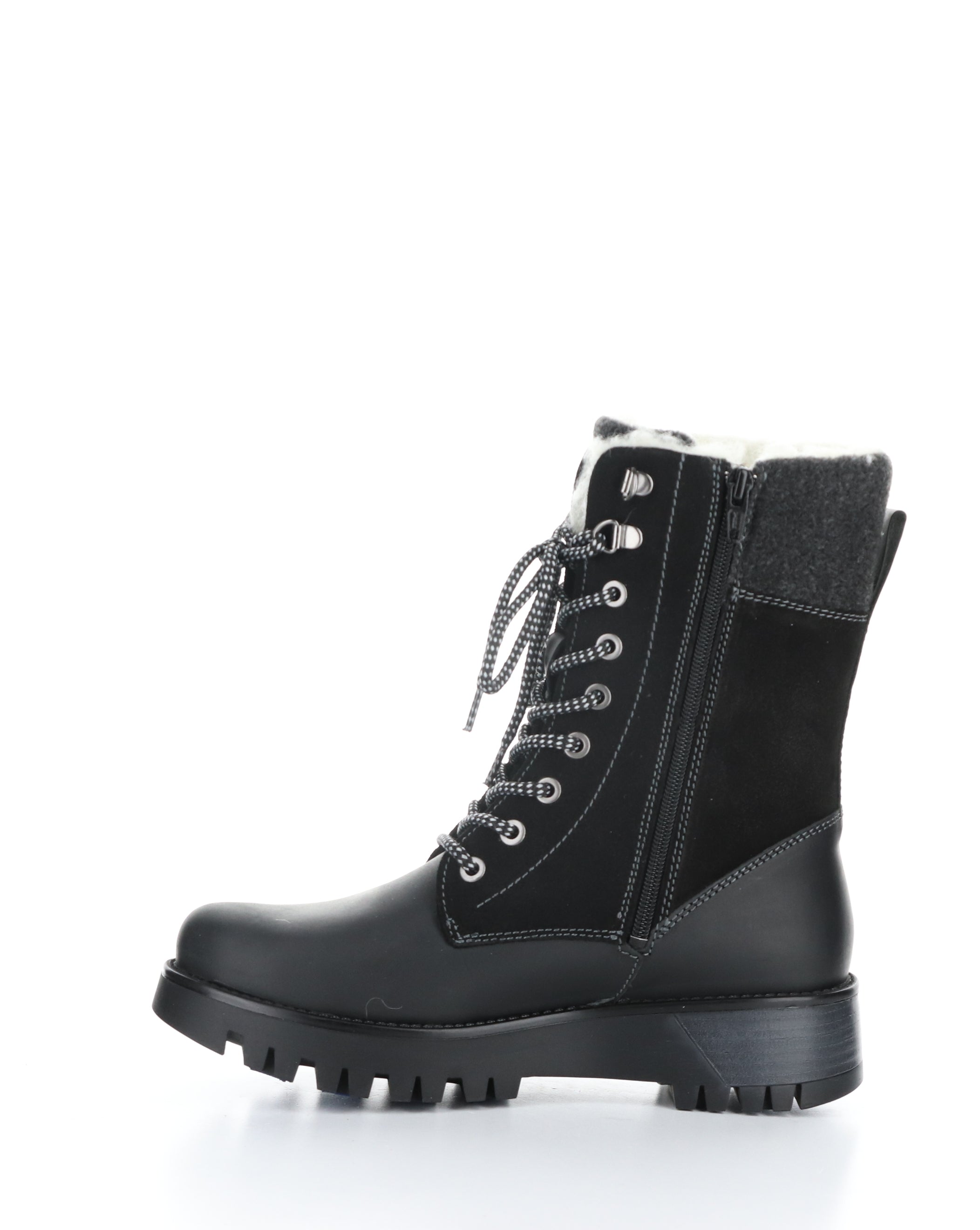 GENUS PRIMA BLACK Round Toe Boots