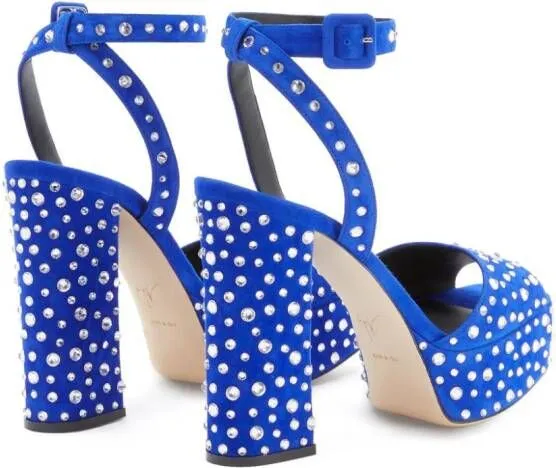 Giuseppe Zanotti New Betty 120mm crystal-embellished sandals Blue