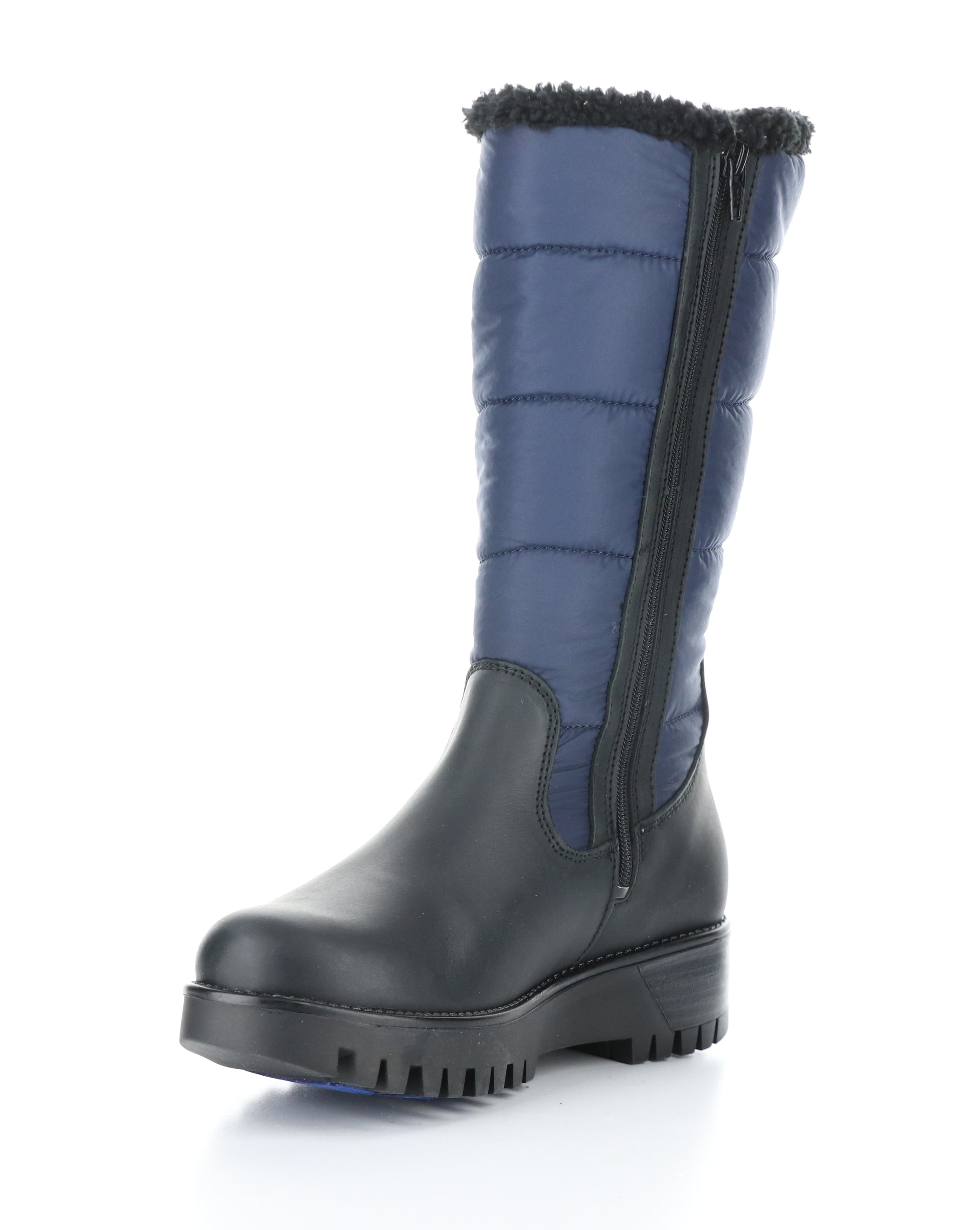 GRACEN PRIMA BLACK/NAVY Round Toe Boots