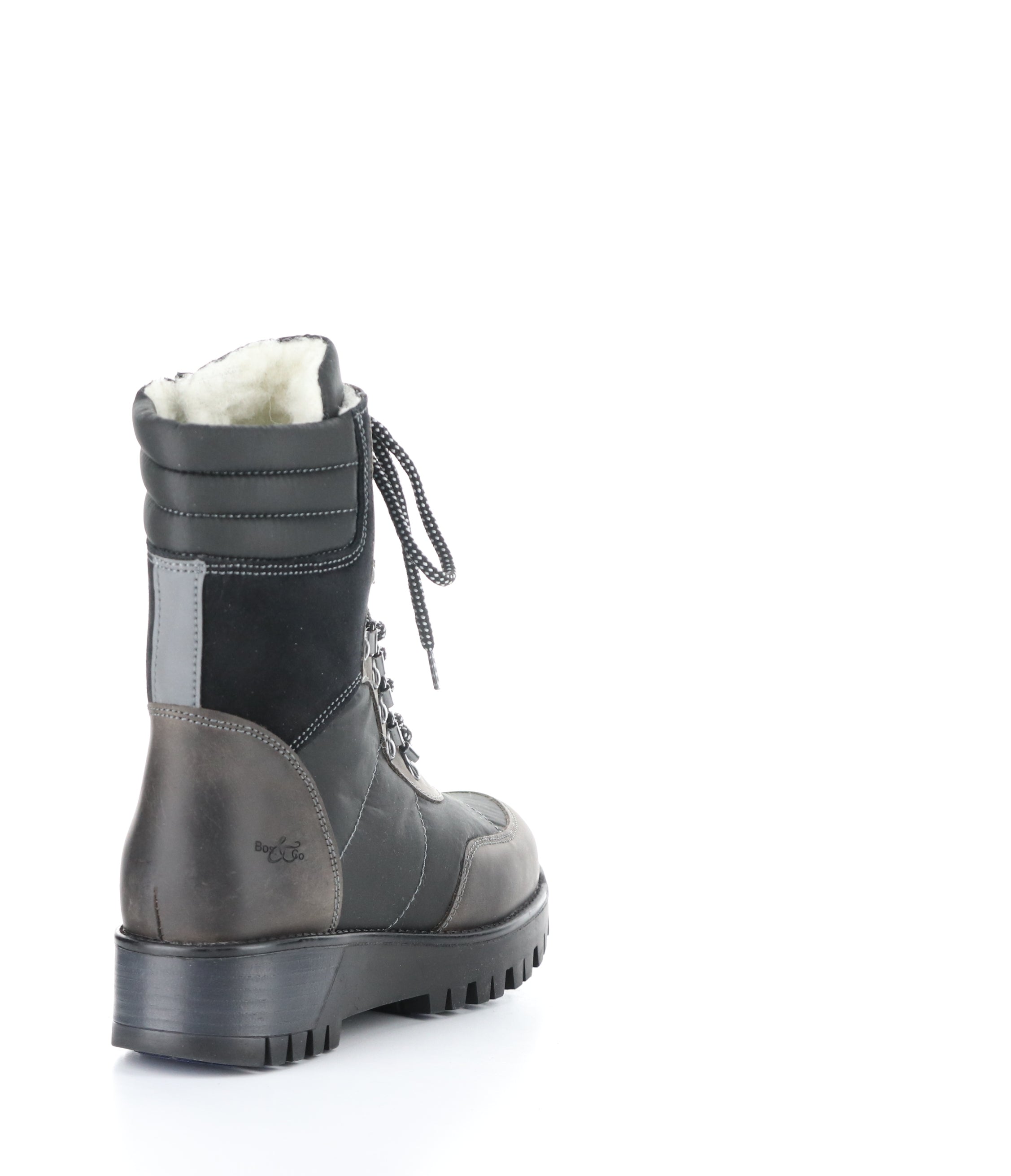 GREER PRIMA GREY/BLACK Round Toe Boots