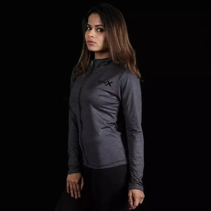 GymX Shadow Grey Full Zip Jacket- Athena Series- Sale