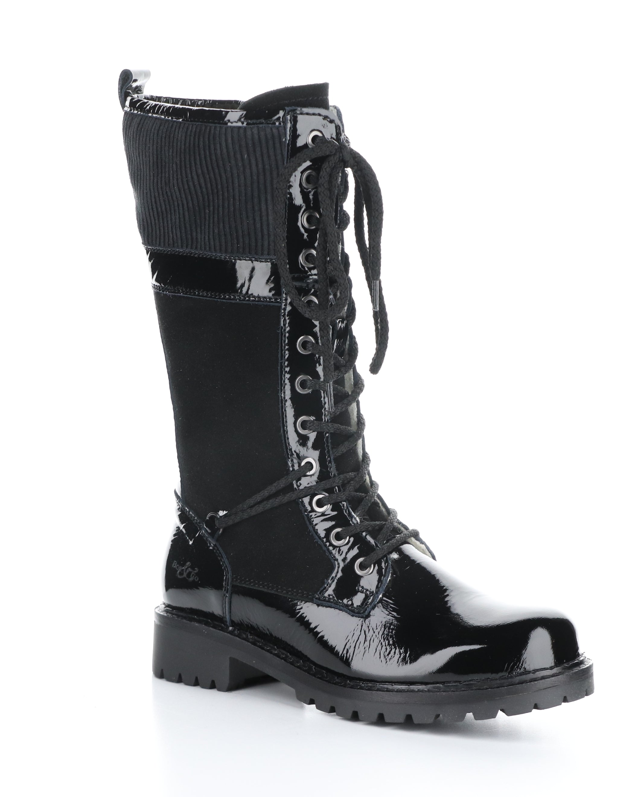 HALLOWED BLACK Round Toe Boots