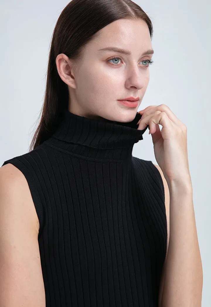 High Neck Knitted Basic Top