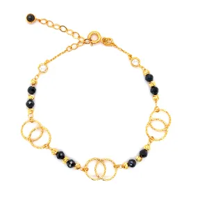 Infinity Rings 22K Gold Bracelet