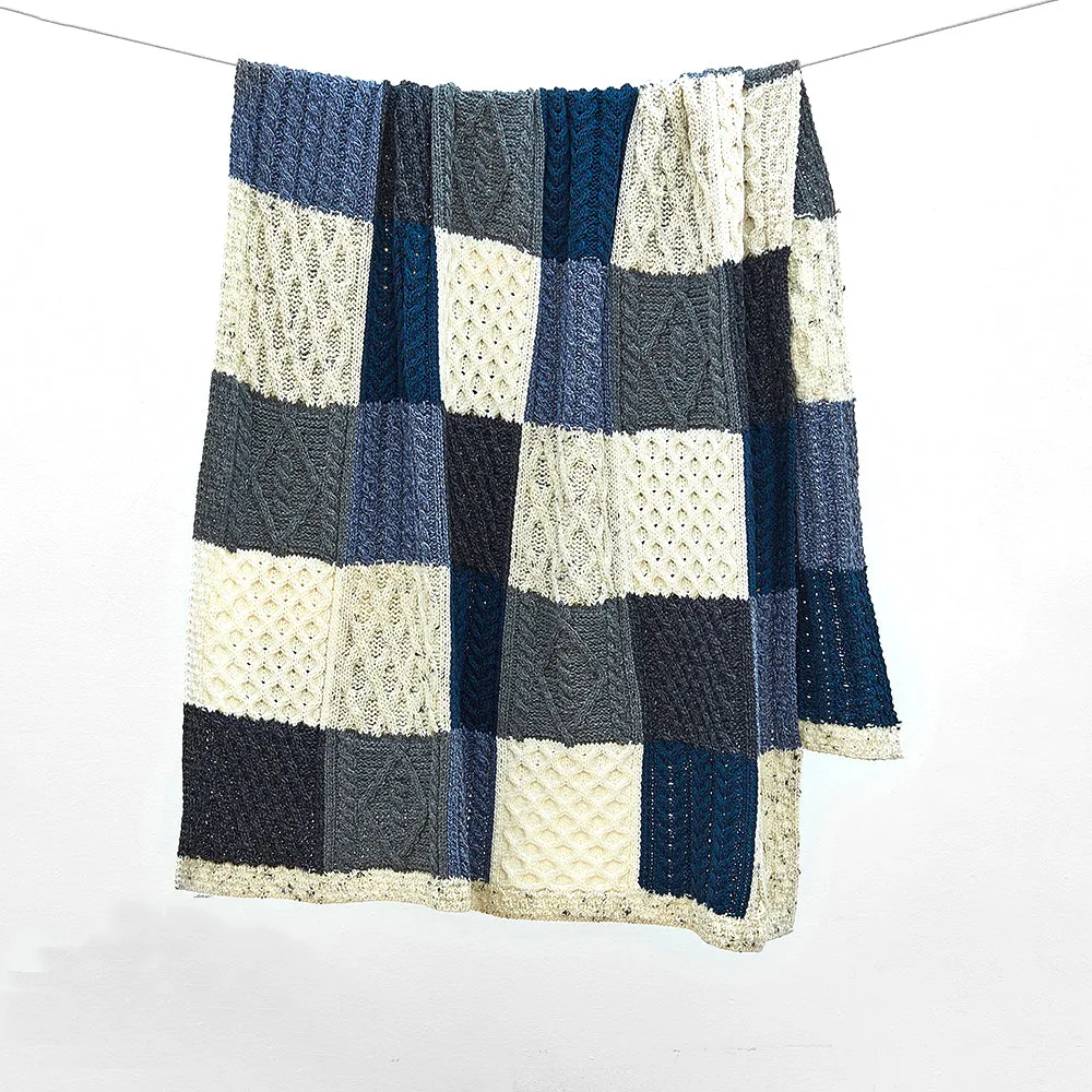 Intarsia Aran Blanket / Throw