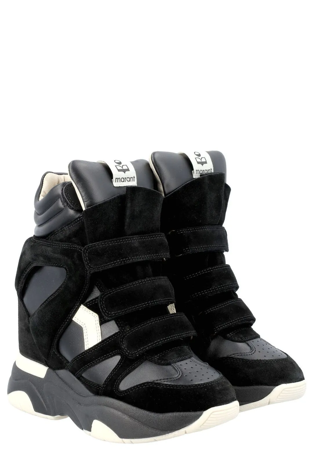 Isabel Marant Balskee Round Toe High-Top Sneakers