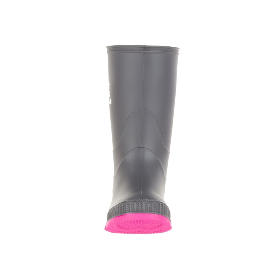 Kamik Charcoal/Magenta Stomp Youth Rain Boot