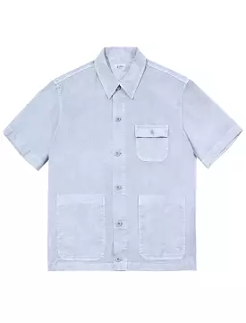 Kappy Pigment Half Shirts Jacket Sky Blue