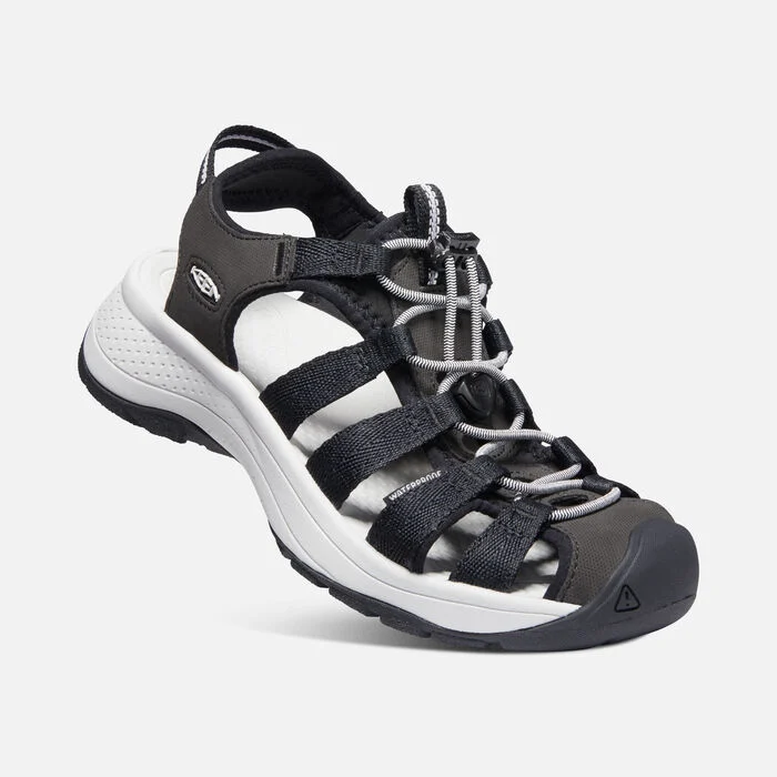 Keen Womens Astoria West Wedge Water Sandals- Black/Grey