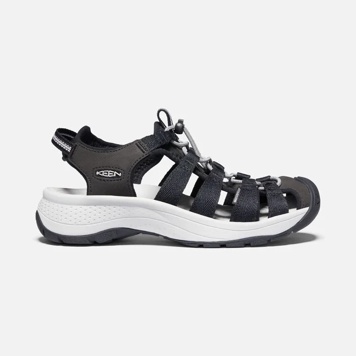 Keen Womens Astoria West Wedge Water Sandals- Black/Grey