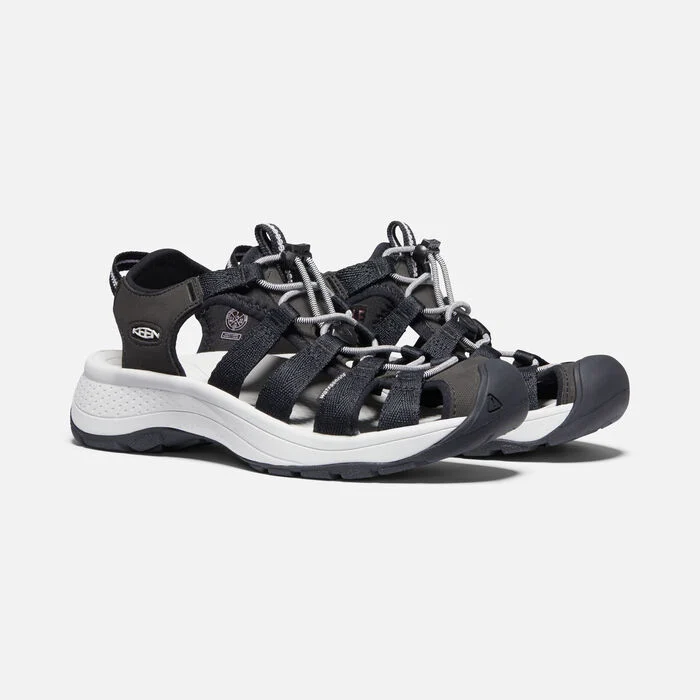 Keen Womens Astoria West Wedge Water Sandals- Black/Grey