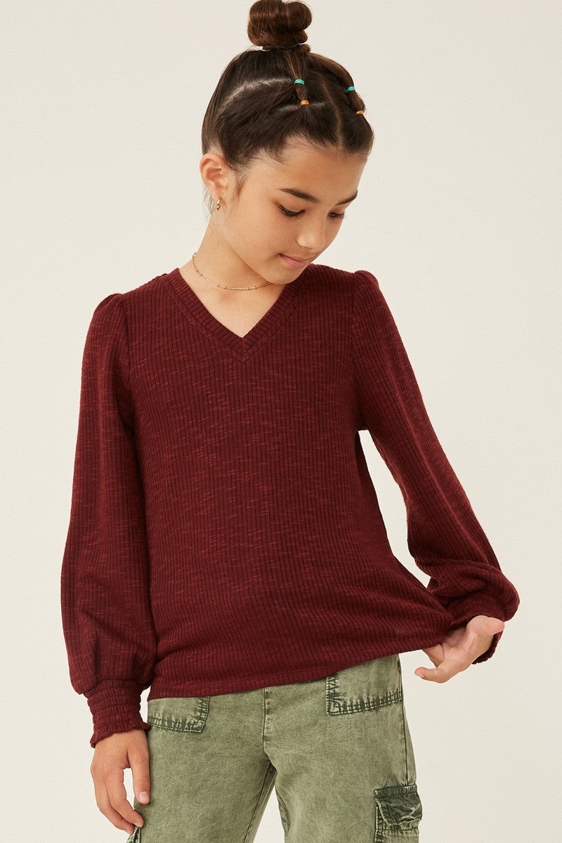 Kids | Perfectly Polished V-neck Knit Top