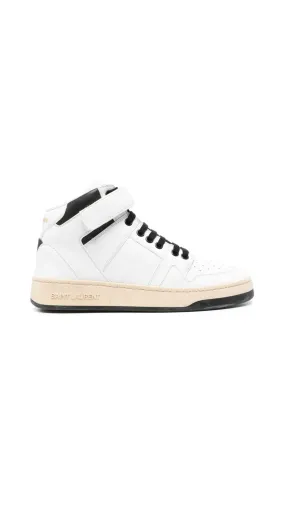 LAX High-Top Calfskin Sneakers - White/Black