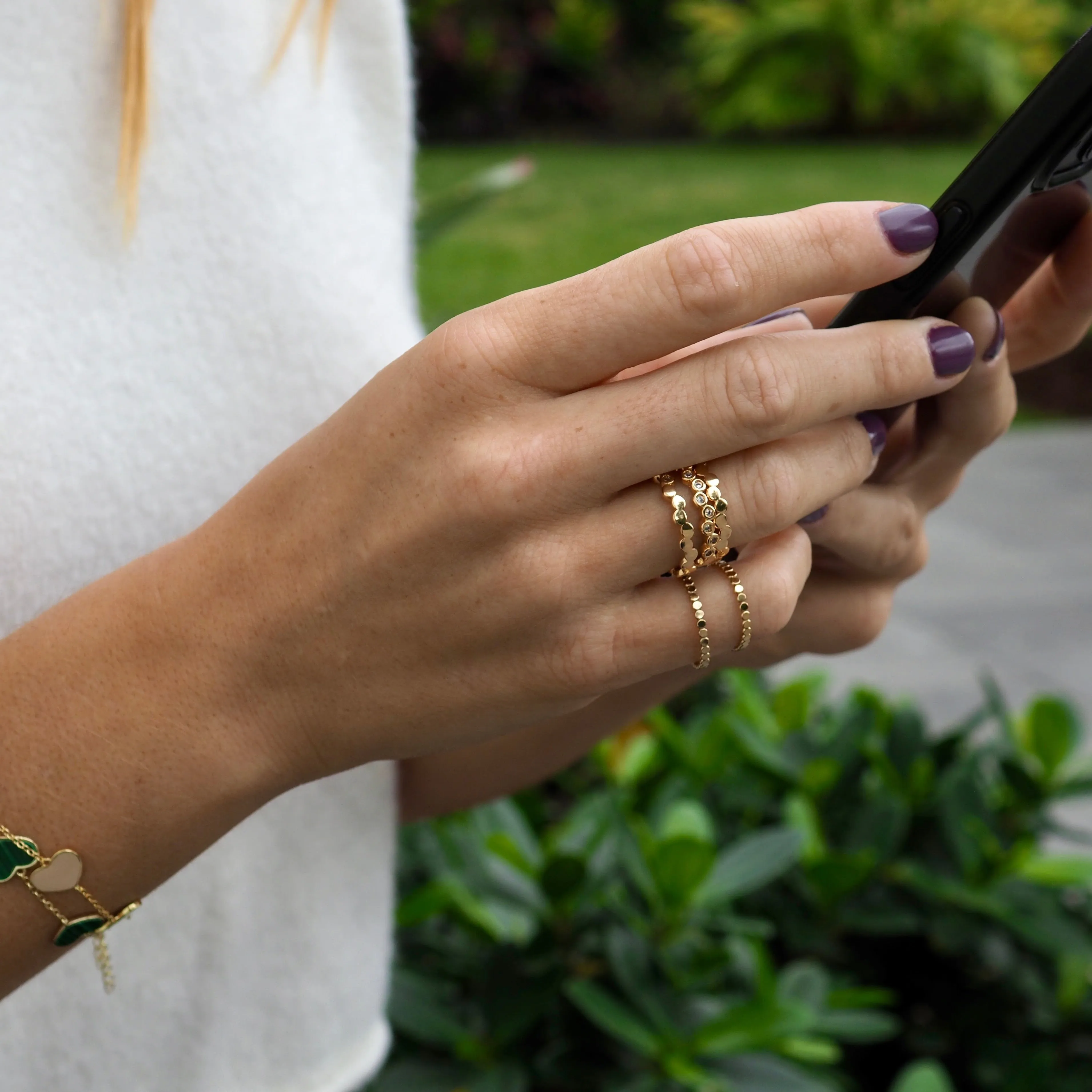 LINDSEY STONE DOT Rings