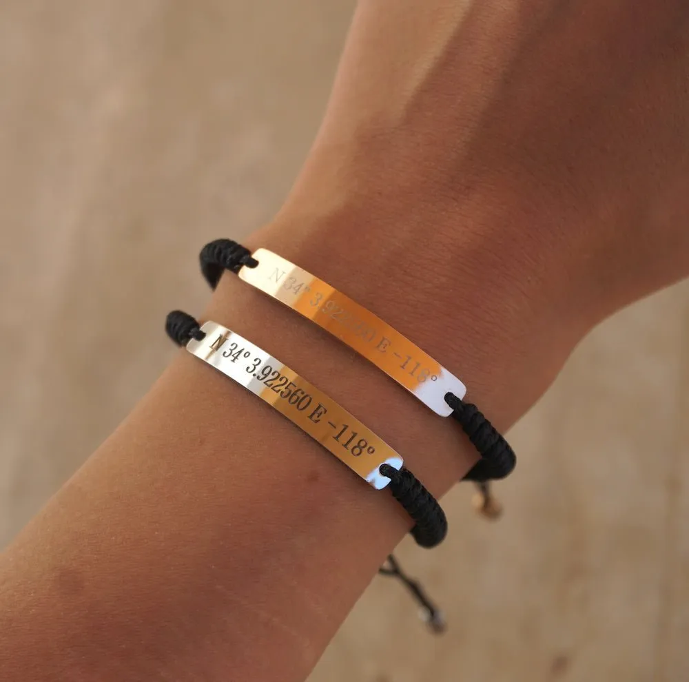 Matching Rope Bracelets with Personalized Engraving