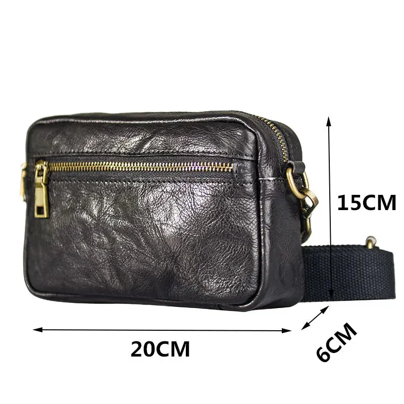 Men's Casual Genuine Leather Multifunctional Shoulder Messenger Bag